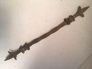 Antique Wrought Iron Twisted Gothic Rod Handel