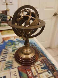 Brass Nautical Armillary Sphere Armillary Brass Zodiac Sphere Globe Vintage