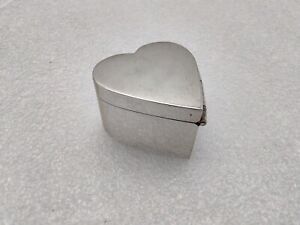 Vtg Taxco Mexico Sterling Silver Heart Pill Trinket Snuff Poison Box Opens 22g