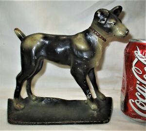 Antique Terrier Creations Company Usa Cast Iron Whippet Dog Home Statue Doorstop