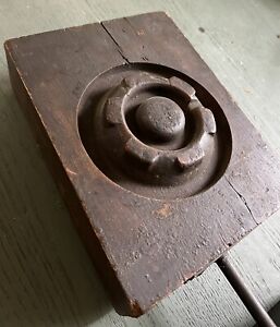 Vintage Industrial Wood Foundry Mold Pattern Steampunk 14 W Metal Pedestal 8lb
