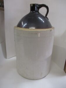 Huge Antique 5 Gallon Stoneware Jug Moonshine Cider 19 Tall