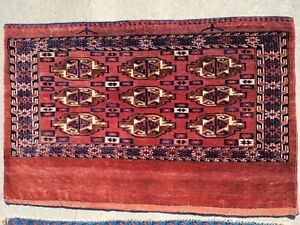 Antique Tribal Yomud Turkoman Tekke Ersari Wool Large Full Bag Face C1900