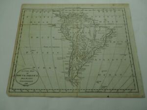 Vintage Map A New Map Of South America From The Latest Discoveries 1791 