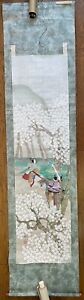 Japan Hanging Scroll Painting Of Samurai