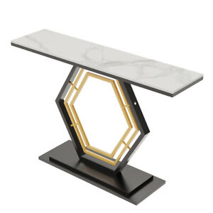 Modern Luxury Marble Entry Console Table Hall Display Stand Livingroom Sofa Tabl