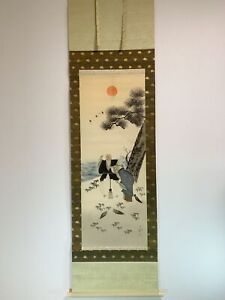 Hanging Scroll Japanese Art Painting Calligraphy Hand Paint Kakejiku 703