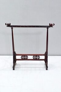 Chinese Rosewood Dragon End Paint Brush Display Necklace Stand