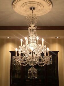 Waterford Crystal Chandelier With 2 Wall Sconces