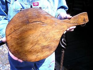 Primitive Wooden Round Bread Paddle Board 2911