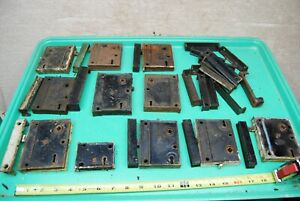 32pcs Antique Door Lock Rim Door Boxes W Keepers Old Salvaged Hardware