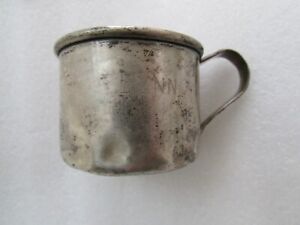 Vintage Rogers Lunt Bowlen Sterling Silver Baby Cup Mug Monogram Lynn