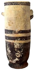 Ancient Pre Columbian Chancay Culture Hand Painted Vessel Pottery Vase