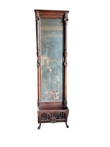 Antique Walnut Pier Mirror Fluted Columns French Country Victorian Project 8ft