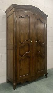 Baker Furniture French Country 84 Armoire Solid Oak Walnut Stain Near Mint