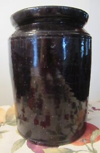 Oustanding Clear Glazed Southeastern Pa New Jersey Nj Straight Side Redware Jar