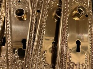 13 Nostalgig Warehouse Long Plates Lacquered Polished Brass Meadow Design