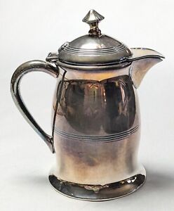 Vintage Forbes S P Company Silver Plated Creamer Pitcher 4 Bent Top Finial
