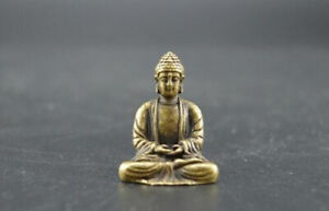 Chinese Pure Brass Sakyamuni Buddha Small Statue