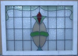 Edwardian English Leaded Stained Glass Window Transom Abstract 30 1 2 X 21 1 2 