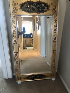 La Barge For Maitland Smith Mid Century Hand Painted Mirror