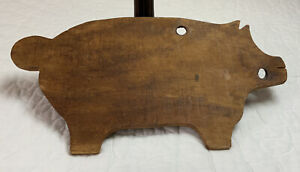 Vintage Antique Pig Cutting Board Wood Thin Primtive