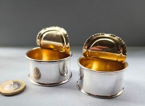 Continental Novelty Solid Silver Open Salts In The Form Of Open Tins
