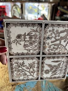Barn Find Salvage Antique Botanical French Tile