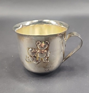 Godinger Teddy Bears Silver Plated Baby Cup Made In Hong Kong