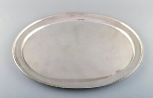 Large Georg Jensen Serving Tray In Sterling Silver 