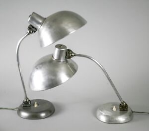 Pair Of Art Deco Industrial Desk Lamp Christian Dell Kaiser Bahaus