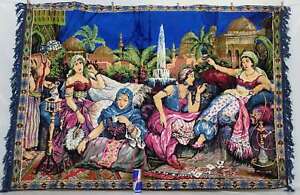 Vintage Velvet Party Scene Wall Hanging Tapestry 169x122cm