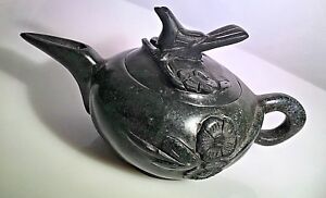 Japanese Chinese Carved Hardstone Teapot
