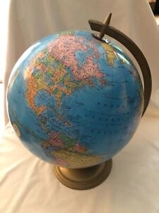 Vintage Cram S Imperial World Globe 11 Dia Late 1980 S