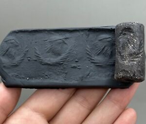 Rare Ancient Near Eastern Anunaki Deity Intaglio Cylinder Seal