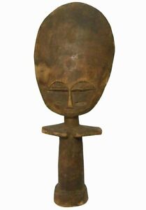 Ashanti People Ghana W Africa Early 20th C Antique Hnd Crvd Wood Frtlty Doll