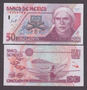 Mexico P 107d 50 Pesos 1999 Serie Cz Au Unc We Combine 2404