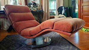 Milo Baughman For Thayer Coggin Swivel Rocker Wave Chair Rare Mid Century Modern