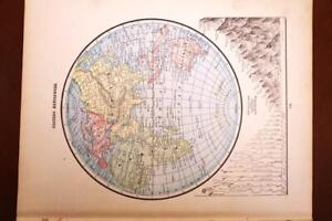 1899 Antique Pictorial Atlas Of Us The World Map Of The Eastern Hemisphere