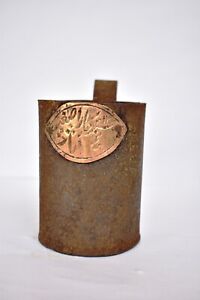 Antique Iron Grain Measure Measurement Paili Pot Scoop Scale With Brass Mark 05