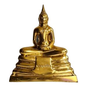 15 Sothorn Buddha Statue Meditation Brass From Wararam Temple Mark 2009 Carved