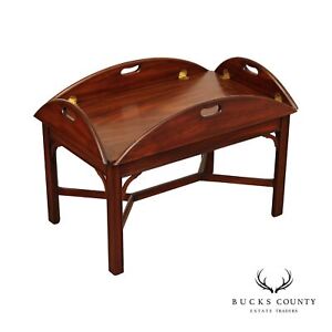 Henkel Harris Chippendale Style Mahogany Butler S Tray Coffee Table
