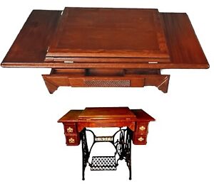 Restored Singer Treadle Cabinet Table 8942 And Center Drawer Circa 1901 Fit 27