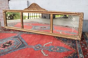 Antique 3 Part Mirror Etched 48 X 16 Beautiful 