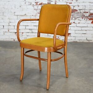 Armed Bauhaus Beech Bentwood J Hoffman Prague 811 Dining Chair Style Thonet