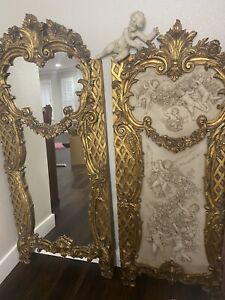 Rare Large Vintage Antique Decorative 19th Century French Room Divider Mirror