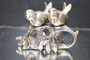 Weidlich Bros Silver Plated Birds Salt And Pepper Shakers On Stand