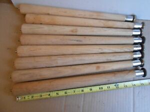 8 Mid Century Modern Tapered Table Legs Blonde Natural Wood With Pads