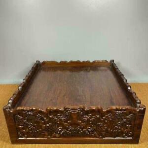 Chinese Natural Rosewood Hand Carved Exquisite Tea Table Chests 4247