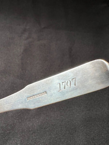 1797 Early American Coin Silver Phillip Garrett Serving Spoons Philadelphia
